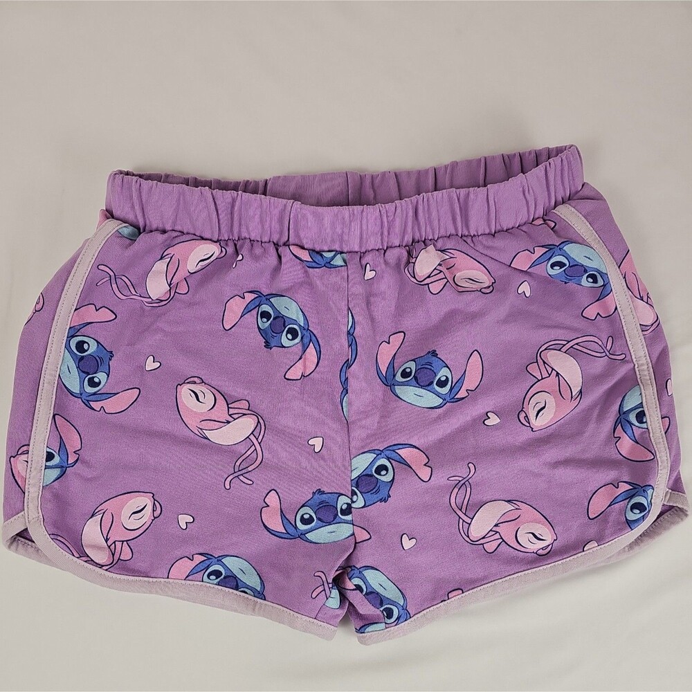 Disney Stitch & Angel Girls Size 12 Purple Athletic Shorts Lilo & Stitch